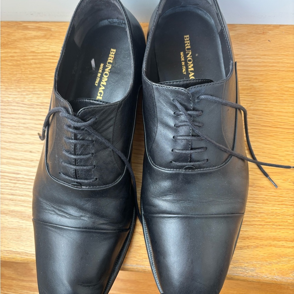 Bruno Magli Men's Classic Black Oxfords 10.5 W Preppy Work
